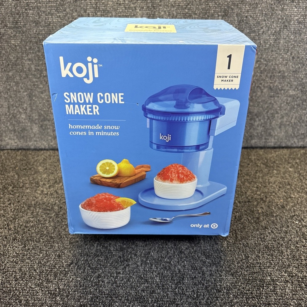 NEW~Koji Ice Shaver Blue Snow Cone Maker